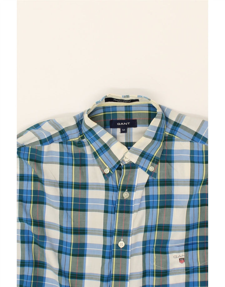 GANT Mens Regular Fit Shirt Medium Blue Check Cotton Vintage Gant and Second-Hand Gant from Messina Hembry 