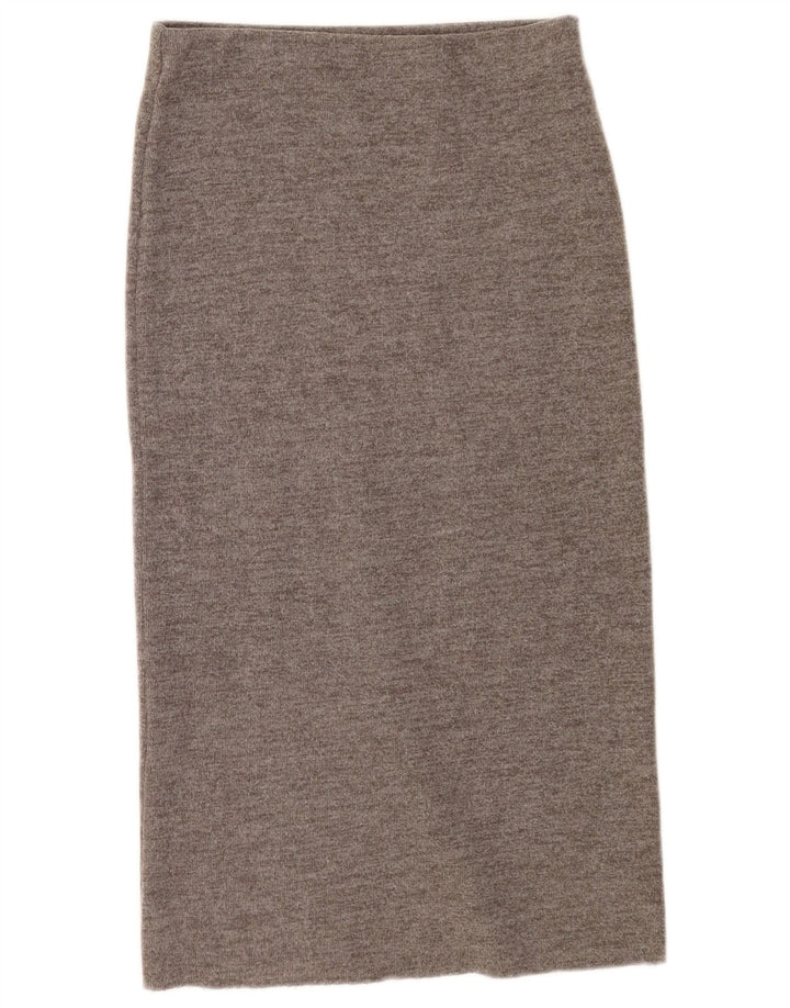 Zara Womens Midi Skirt Medium W28 Grey Cotton