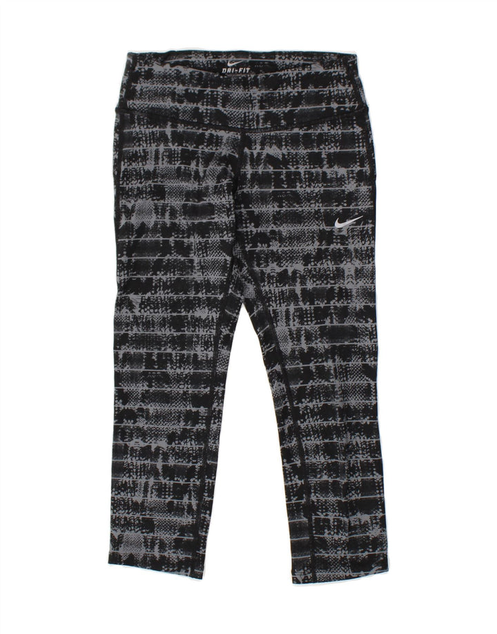 NIKE Womens Dri Fit Capri Leggings XS  Black Striped Vintage Nike and Second-Hand Nike from Messina Hembry 