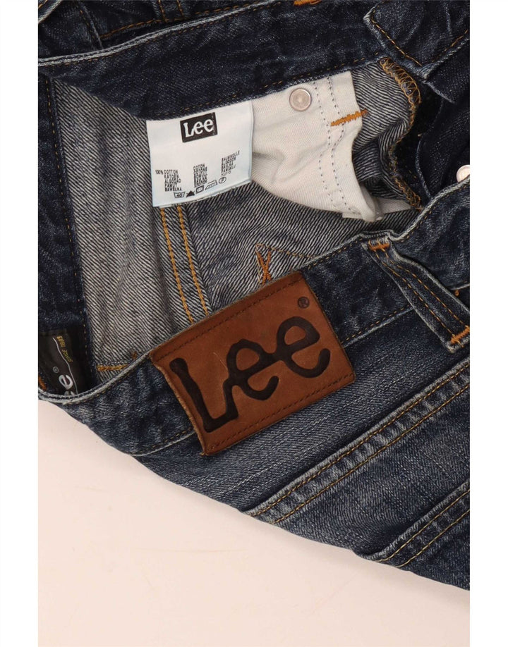 Lee Womens Powell Straight Jeans W30 L28 Navy Blue Cotton