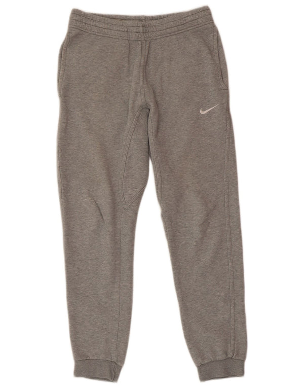 NIKE Mens Tracksuit Trousers Joggers Small Grey Cotton