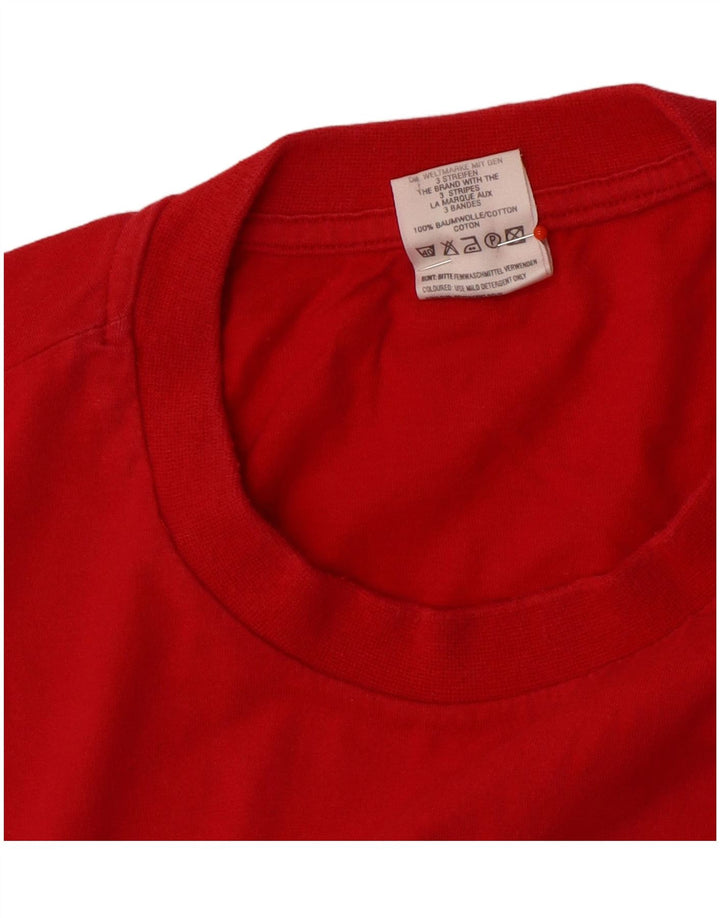 Adidas Mens Graphic T-Shirt Top Large Red Cotton