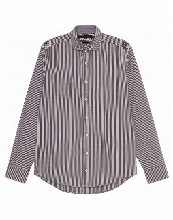 Tommy Hilfiger Mens Shirt Medium Blue Striped Cotton