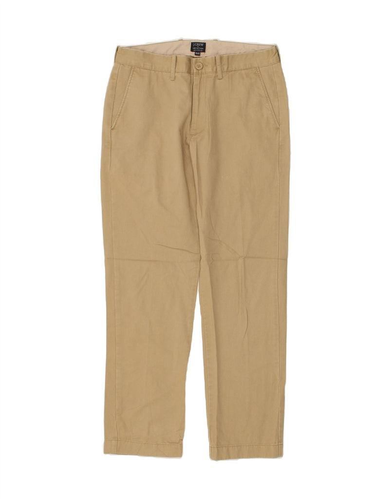 J. CREW Mens The Sutton Straight Chino Trousers W30 L30 Beige Cotton | Vintage J. Crew | Thrift | Second-Hand J. Crew | Used Clothing | Messina Hembry 