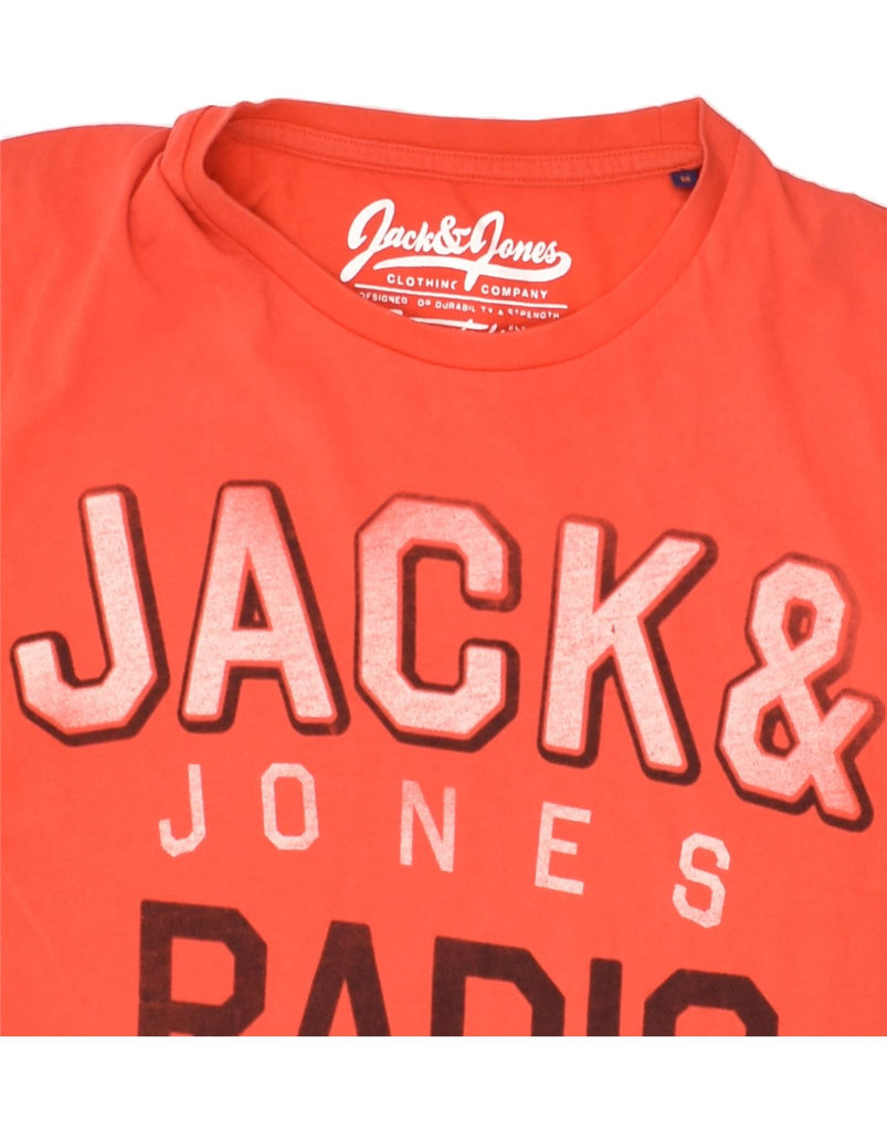 JACK & JONES Mens Graphic T-Shirt Top Medium Red | Vintage Jack & Jones | Thrift | Second-Hand Jack & Jones | Used Clothing | Messina Hembry 