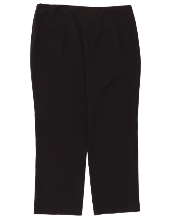 Marks & Spencer Womens Straight Casual Trousers UK 16 Large W36 L28 Black