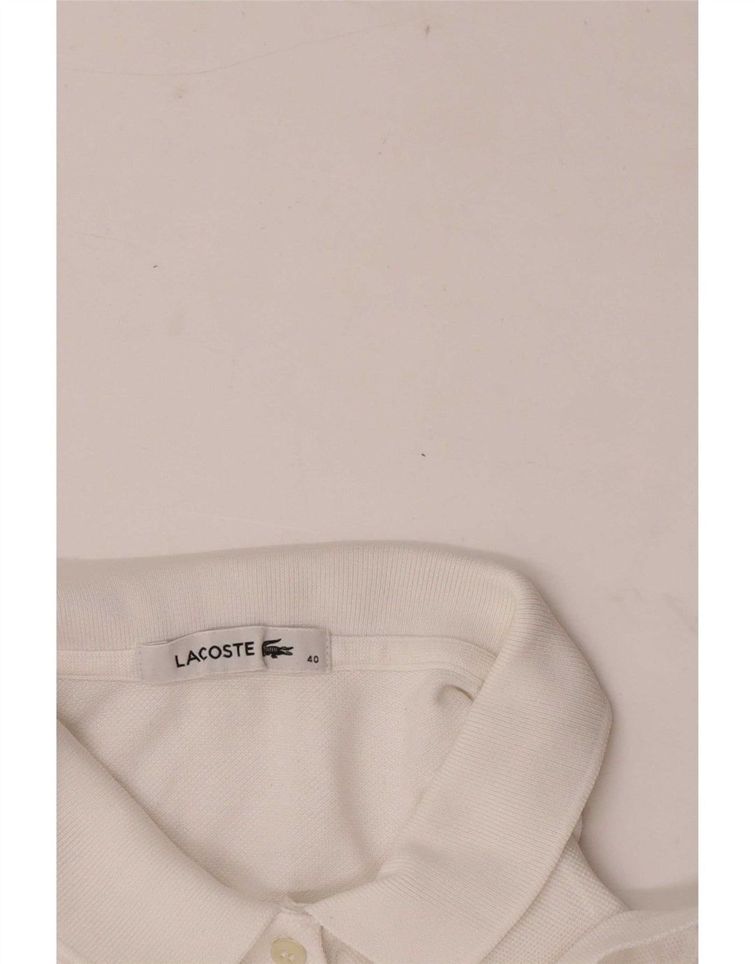 Lacoste Womens Regular Polo Shirt Size 40 Medium White