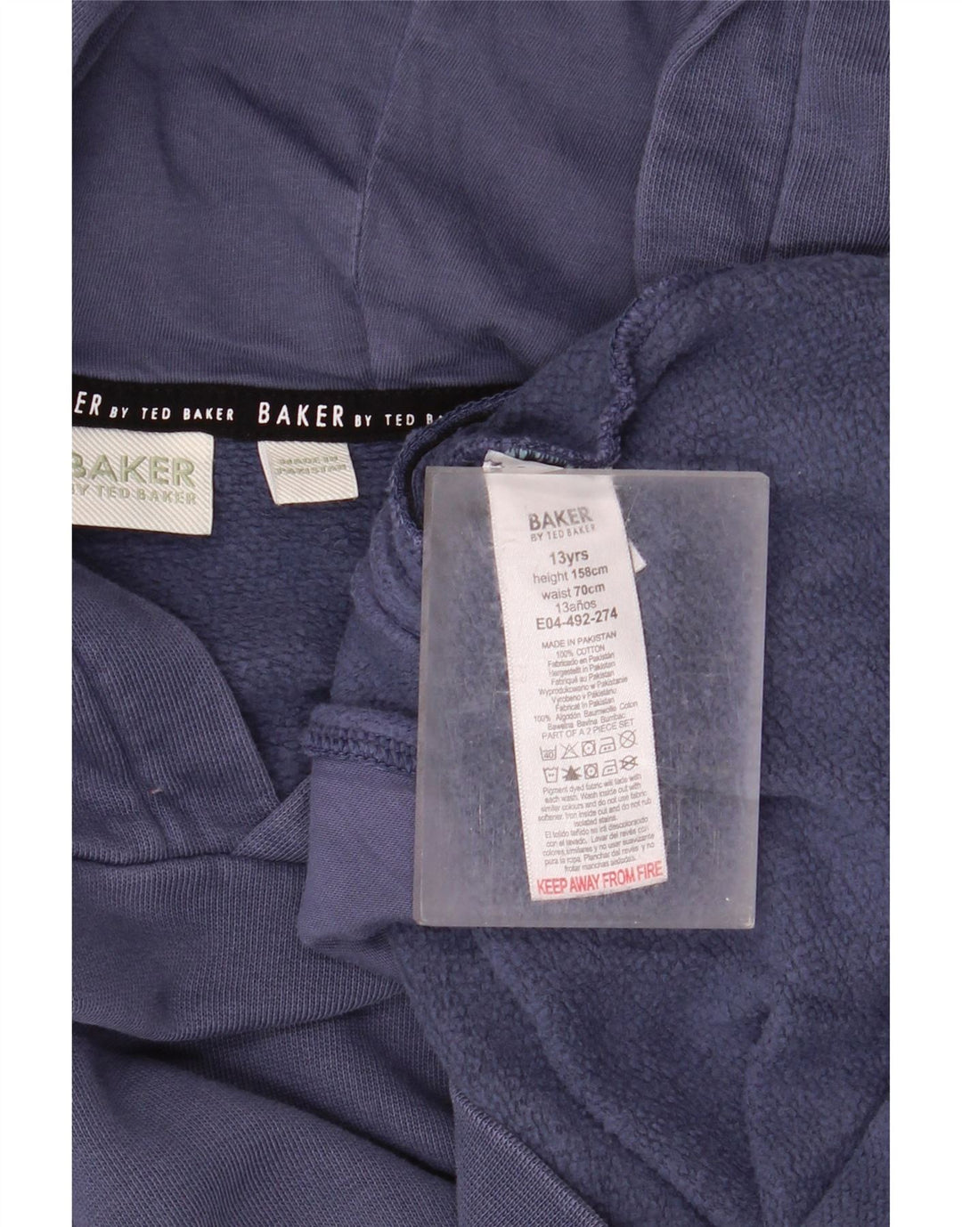 Ted Baker Boys Graphic Hoodie Jumper 12-13 Years Blue Cotton