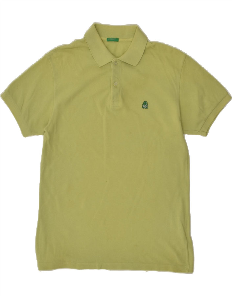 BENETTON Boys Polo Shirt 11-12 Years 2XL Green Cotton | Vintage Benetton | Thrift | Second-Hand Benetton | Used Clothing | Messina Hembry 