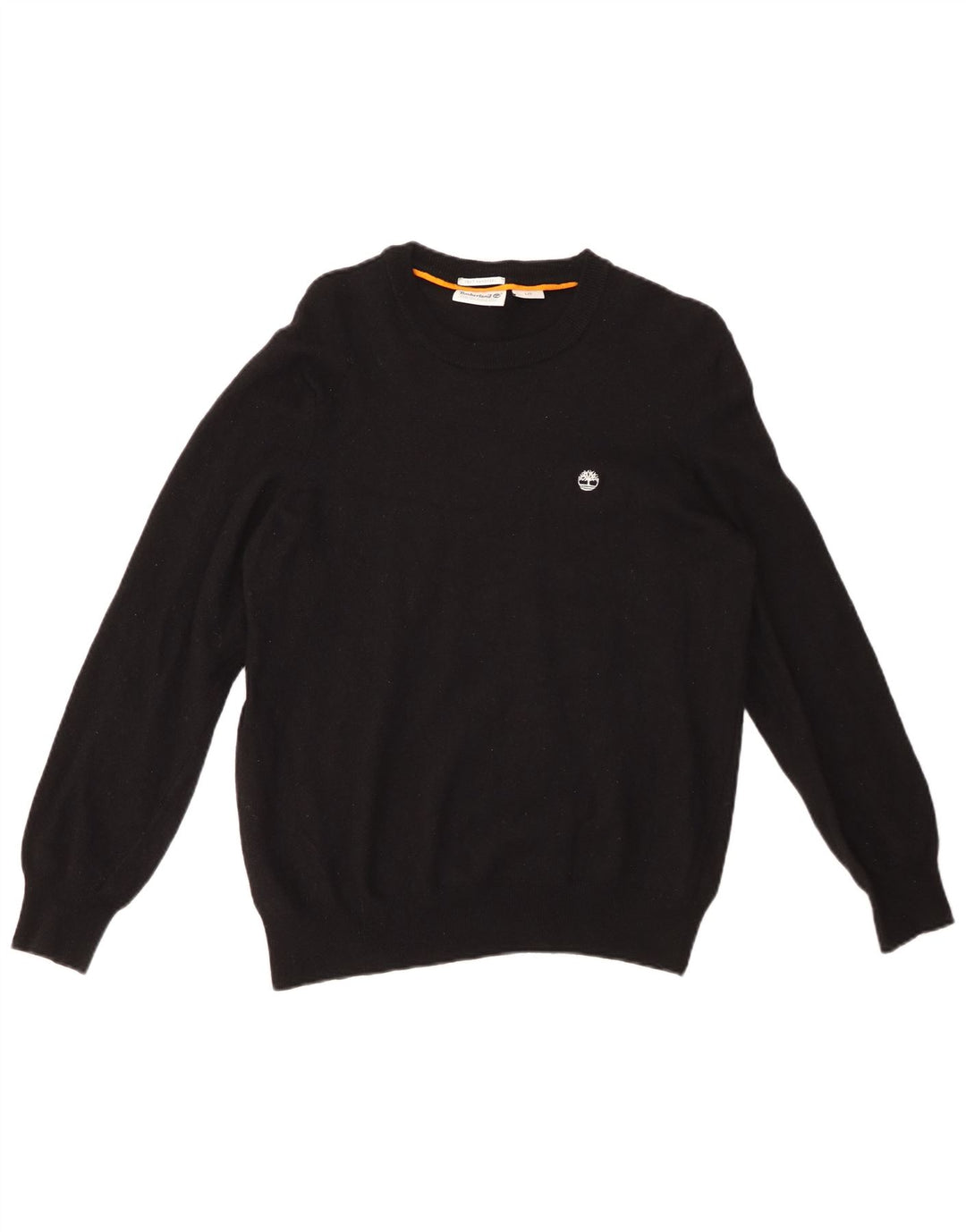TIMBERLAND Womens Crew Neck Jumper Sweater UK 16 Large Black Wool