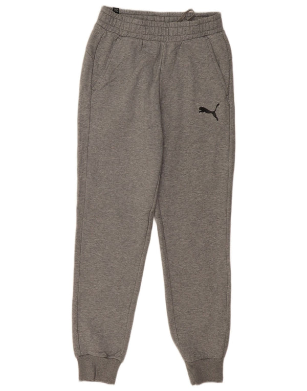 PUMA Mens Tracksuit Trousers Joggers Small  Grey Cotton