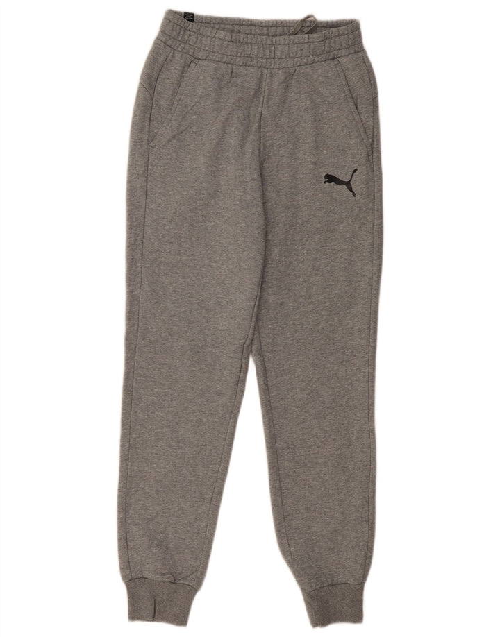 PUMA Mens Tracksuit Trousers Joggers Small  Grey Cotton