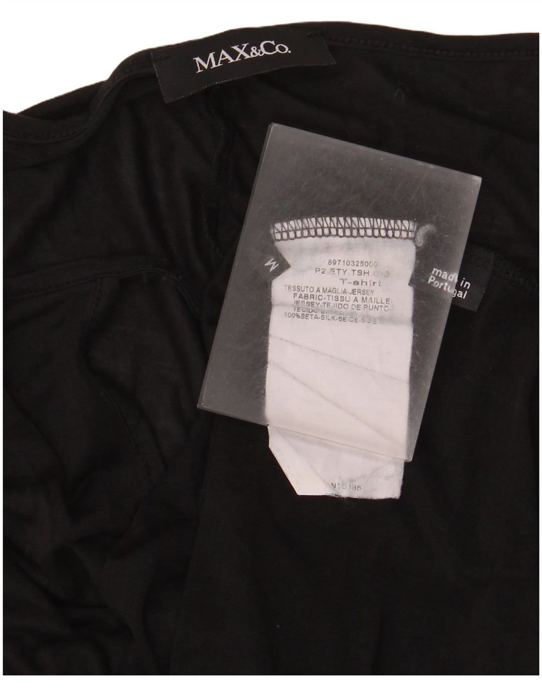 Max & Co. Womens Top 3/4 Sleeve UK 14 Medium Black Silk