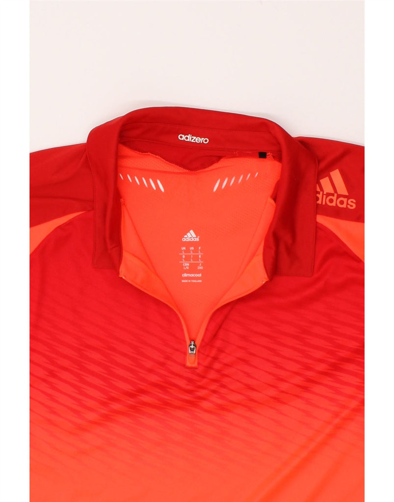 ADIDAS Mens Climacool Short Sleeve Pullover Tracksuit Top Large Orange | Vintage Adidas | Thrift | Second-Hand Adidas | Used Clothing | Messina Hembry 