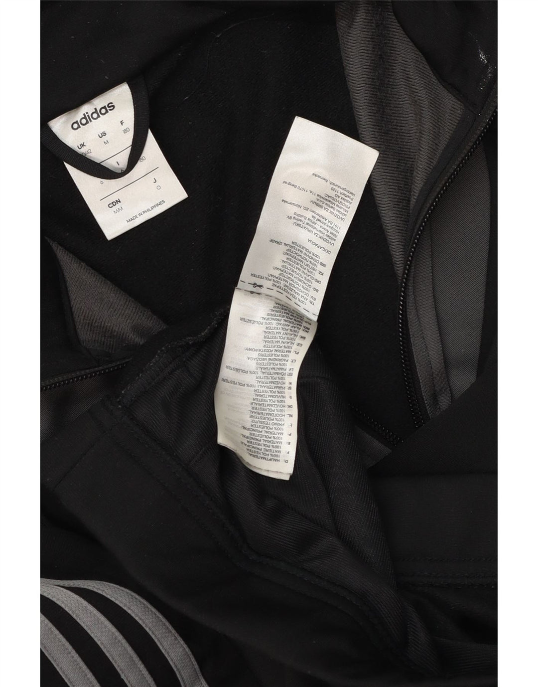 Adidas Mens Tracksuit Top Jacket UK 40/42 Medium Black Colourblock
