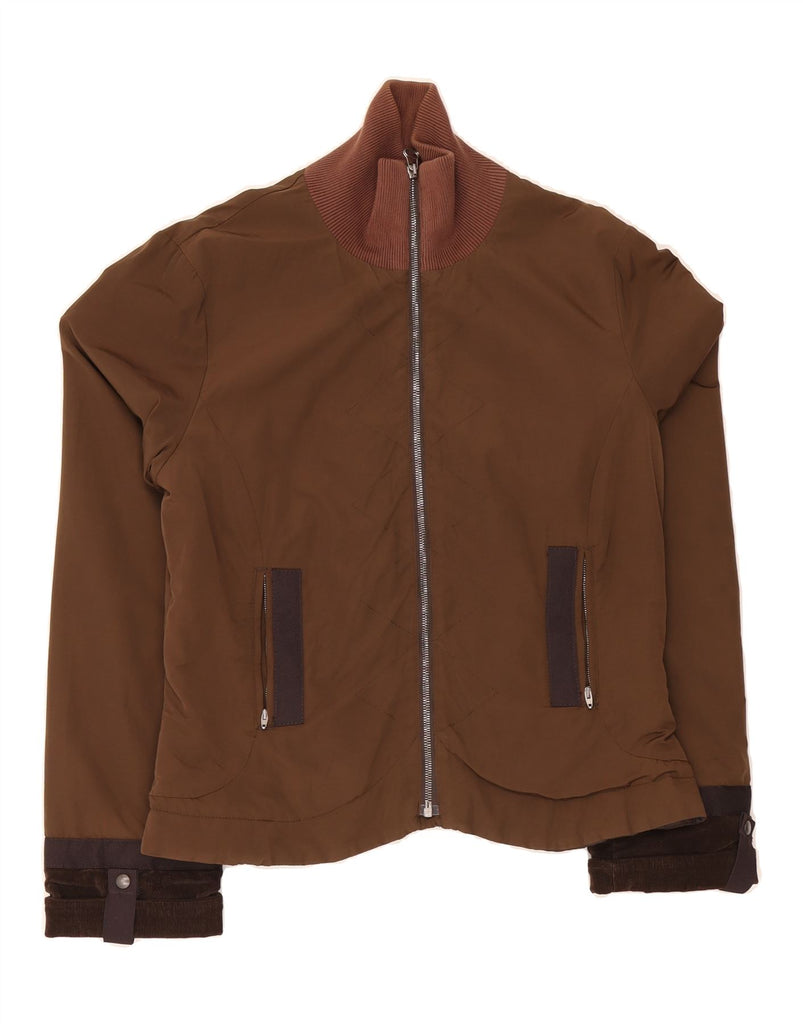 SPORTMAX Womens Bomber Jacket UK 12 Medium Brown Cotton Vintage Sportmax and Second-Hand Sportmax from Messina Hembry 