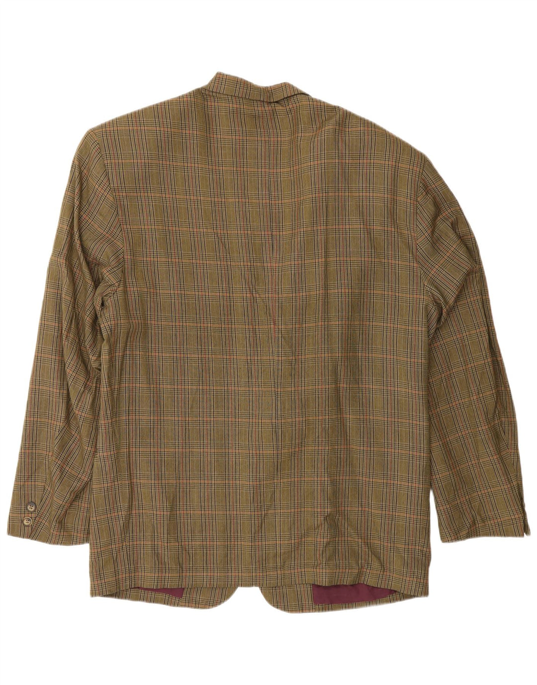 Vintage Mens 2 Button Blazer Jacket UK 40 Large Khaki Houndstooth