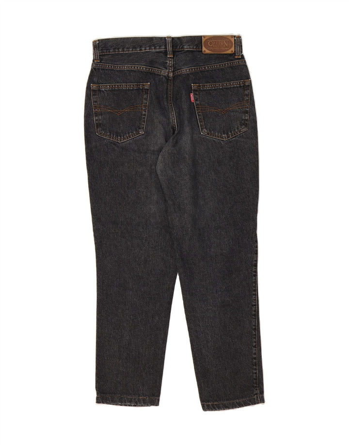VINTAGE Womens Tapered Jeans W31 L29 Black Cotton Vintage Vintage and Second-Hand Vintage from Messina Hembry 
