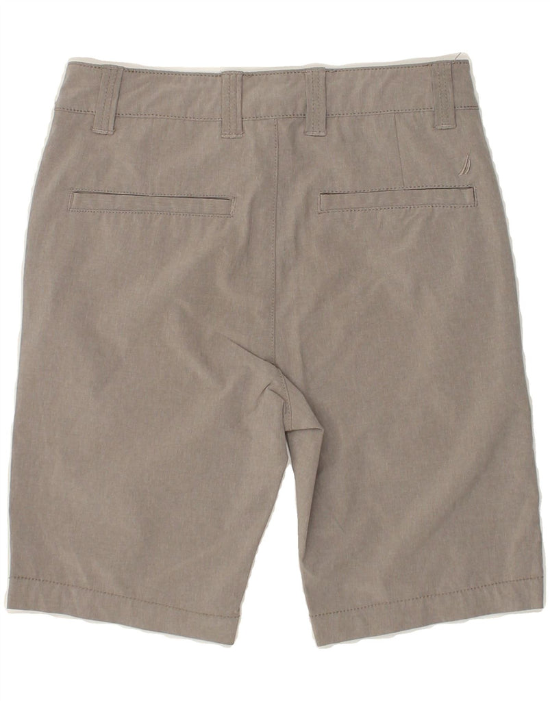 NAUTICA Boys Chino Shorts 9-10 Years W26  Grey Polyester | Vintage Nautica | Thrift | Second-Hand Nautica | Used Clothing | Messina Hembry 