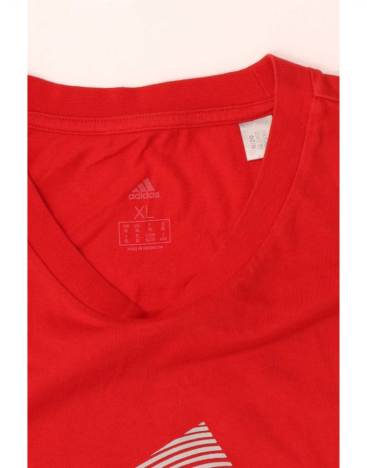 Adidas Mens Graphic T-Shirt Top XL Red