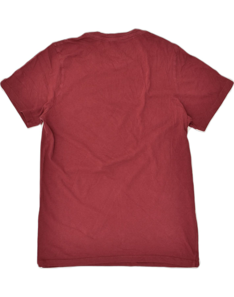 JACK & JONES Mens Graphic T-Shirt Top Medium Burgundy Cotton | Vintage Jack & Jones | Thrift | Second-Hand Jack & Jones | Used Clothing | Messina Hembry 