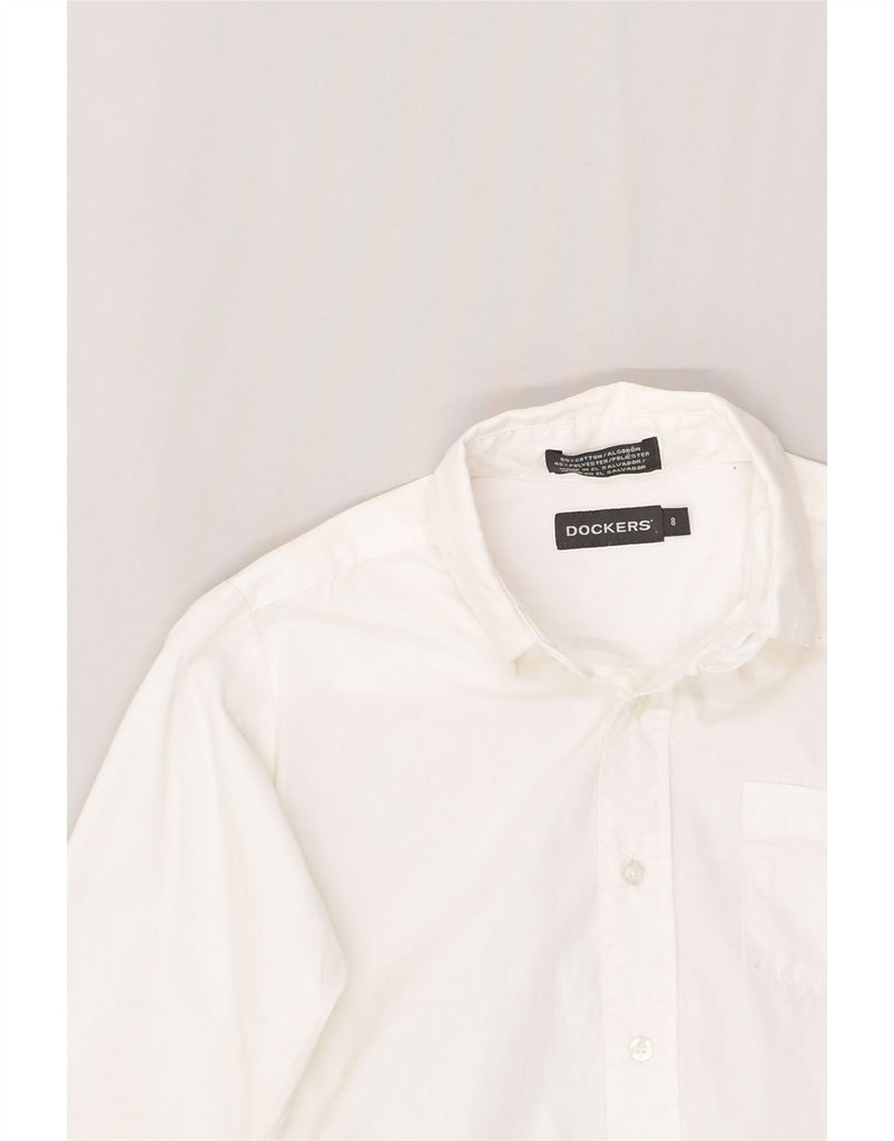 DOCKERS Boys Shirt 7-8 Years White Cotton | Vintage Dockers | Thrift | Second-Hand Dockers | Used Clothing | Messina Hembry 