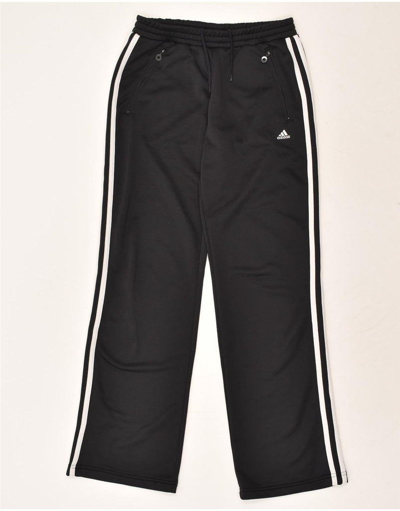 ADIDAS Womens Tracksuit Trousers UK 10 Small  Black Polyester | Vintage Adidas | Thrift | Second-Hand Adidas | Used Clothing | Messina Hembry 