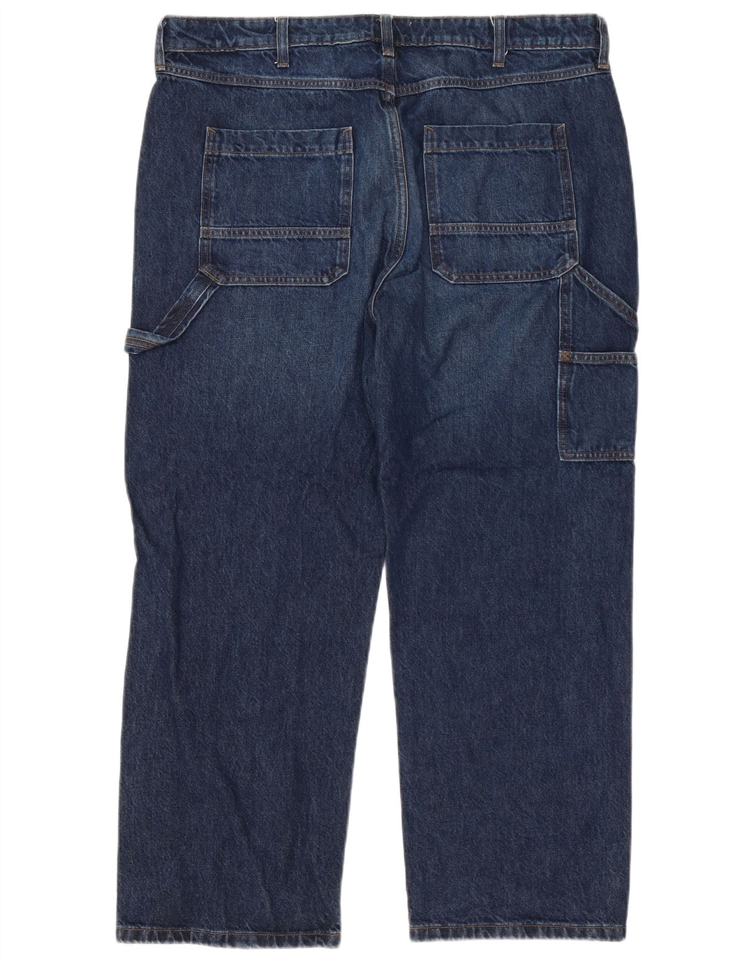 Marks & Spencer Mens Cargo Loose Jeans W38 L29 Navy Blue Cotton