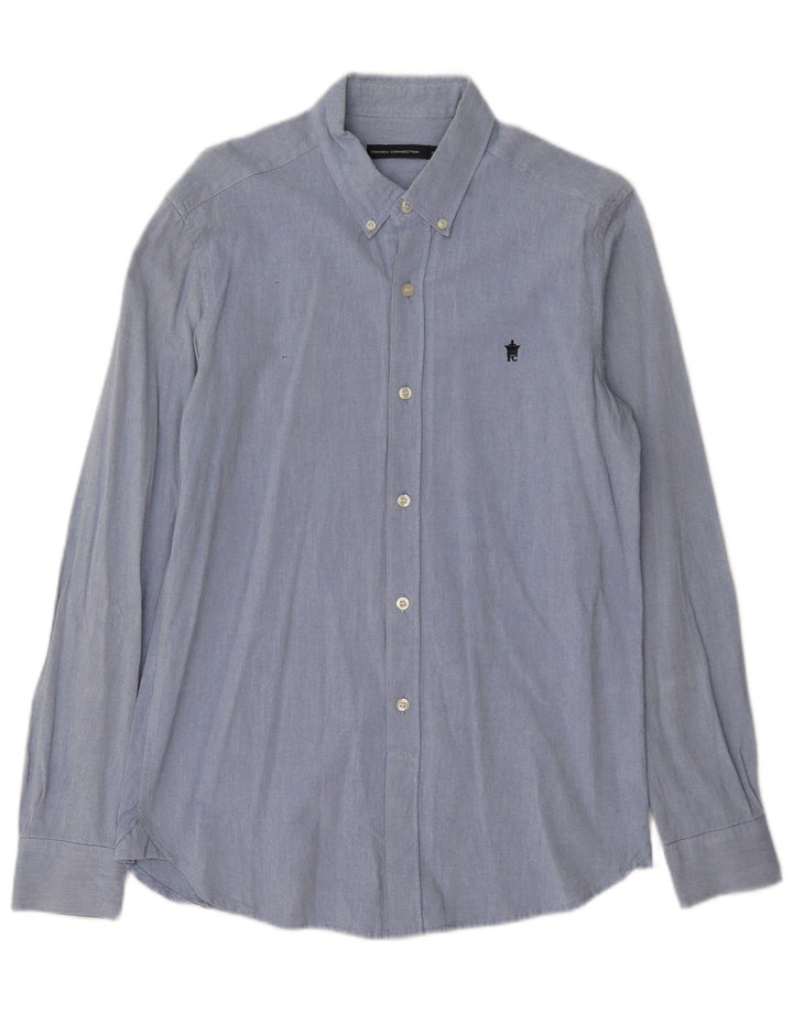 French Connection Mens Shirt Small Blue Cotton