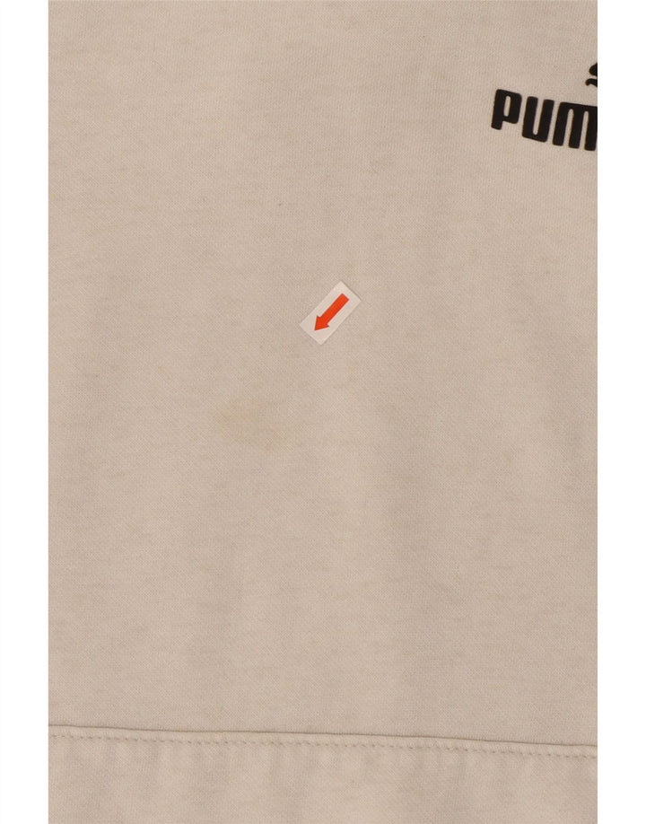 Puma Womens Hoodie Jumper UK 12 Medium White Polyester