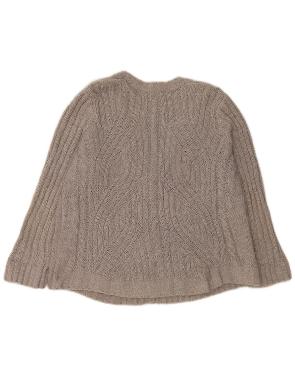 Marks & Spencer Womens Oversized Cardigan Sweater UK 18 XL Grey Polyester