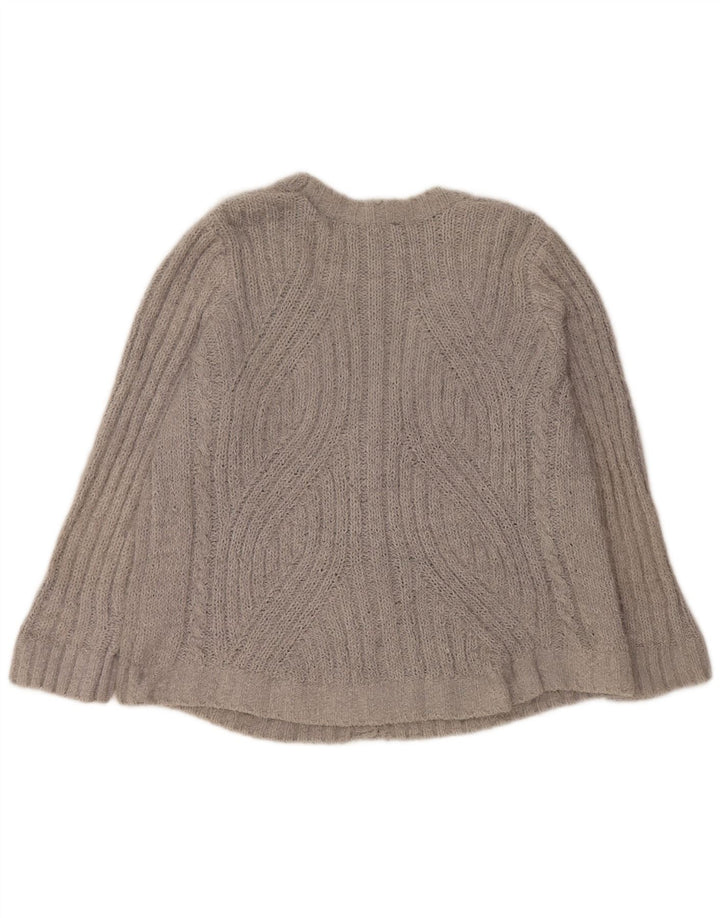 Marks & Spencer Womens Oversized Cardigan Sweater UK 18 XL Grey Polyester