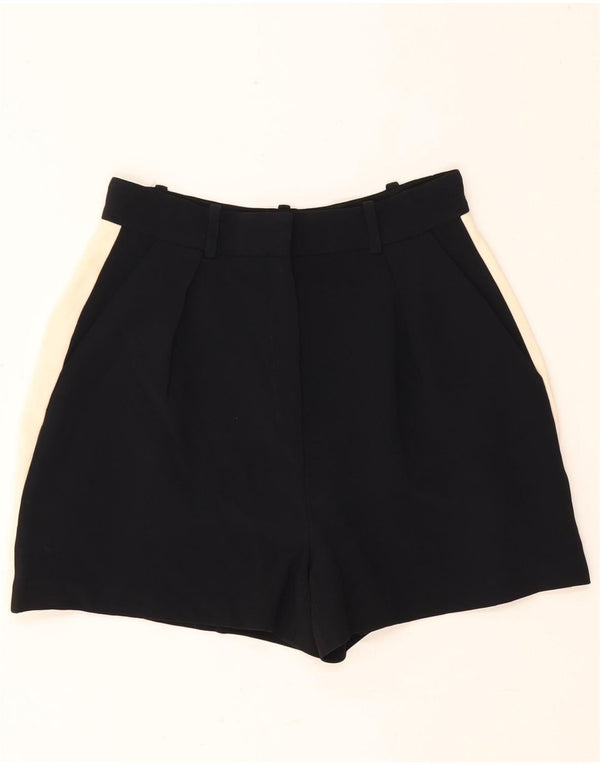 Elisabetta Franchi Womens High Waist Chino Shorts IT 44 Medium W26 Navy Blu