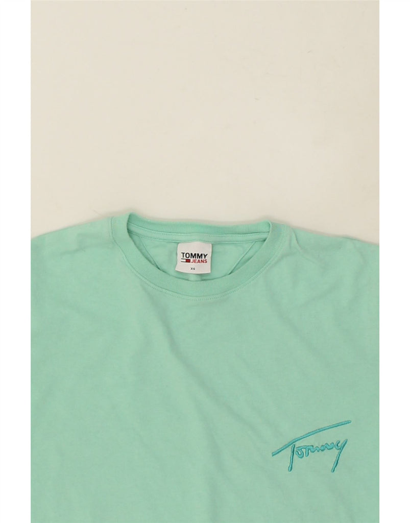 TOMMY HILFIGER Mens T-Shirt Top XS Green Cotton | Vintage Tommy Hilfiger | Thrift | Second-Hand Tommy Hilfiger | Used Clothing | Messina Hembry 