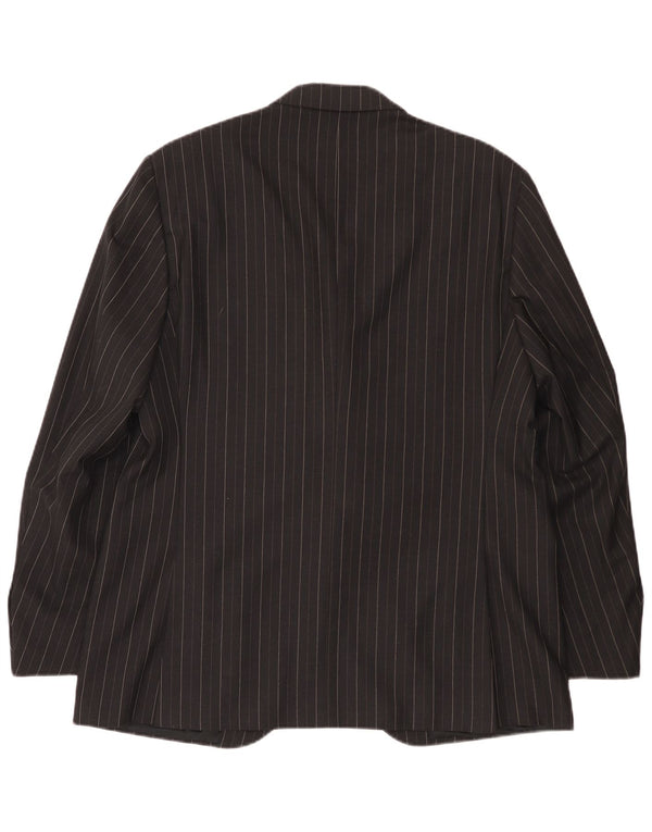 Polo Ralph Lauren Mens IT 54 2XL Black Pinstripe Wool