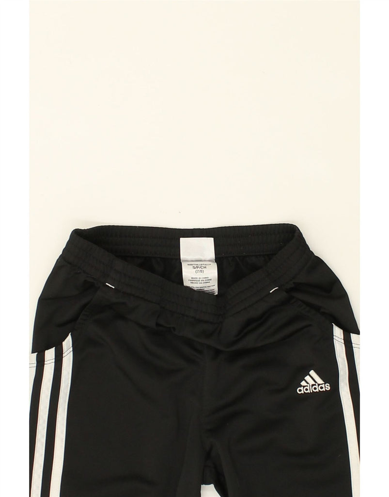 ADIDAS Boys Tracksuit Trousers 7-8 Years Small Black Polyester | Vintage Adidas | Thrift | Second-Hand Adidas | Used Clothing | Messina Hembry 
