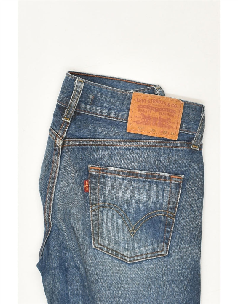 LEVI'S Womens 557 Bootcut Jeans W29 L31 Blue Cotton | Vintage Levi's | Thrift | Second-Hand Levi's | Used Clothing | Messina Hembry 