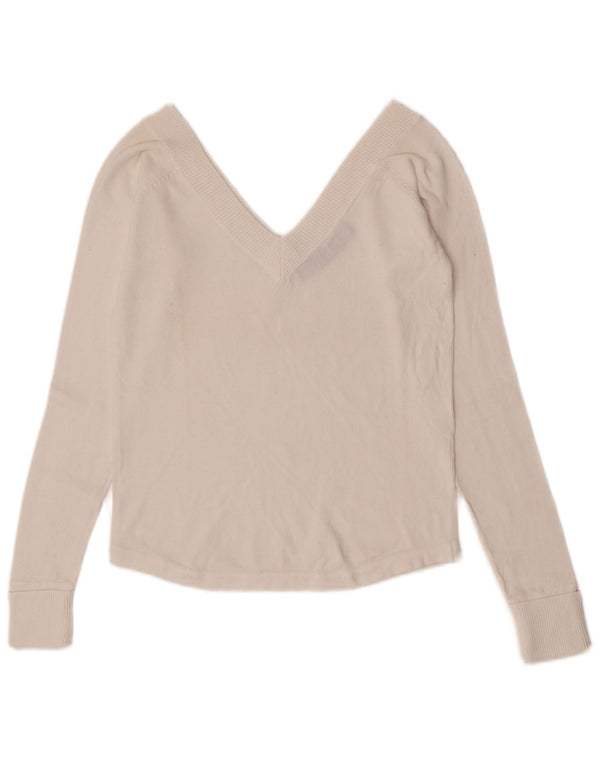 Zara Womens Blouse Top UK 14 Large White Cotton