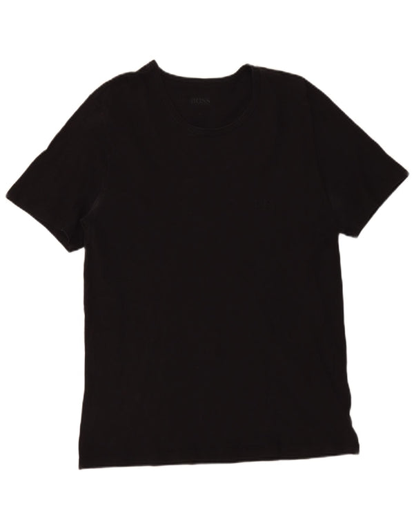 Hugo Boss Mens T-Shirt Top XL Black Elastane