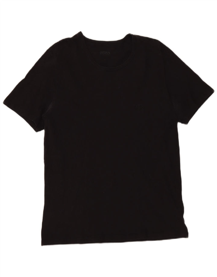 Hugo Boss Mens T-Shirt Top XL Black Elastane