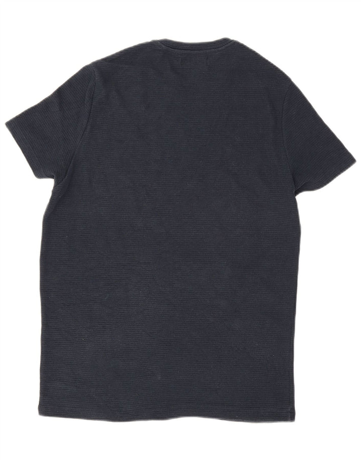 Zara Mens T-Shirt Top Small Navy Blue