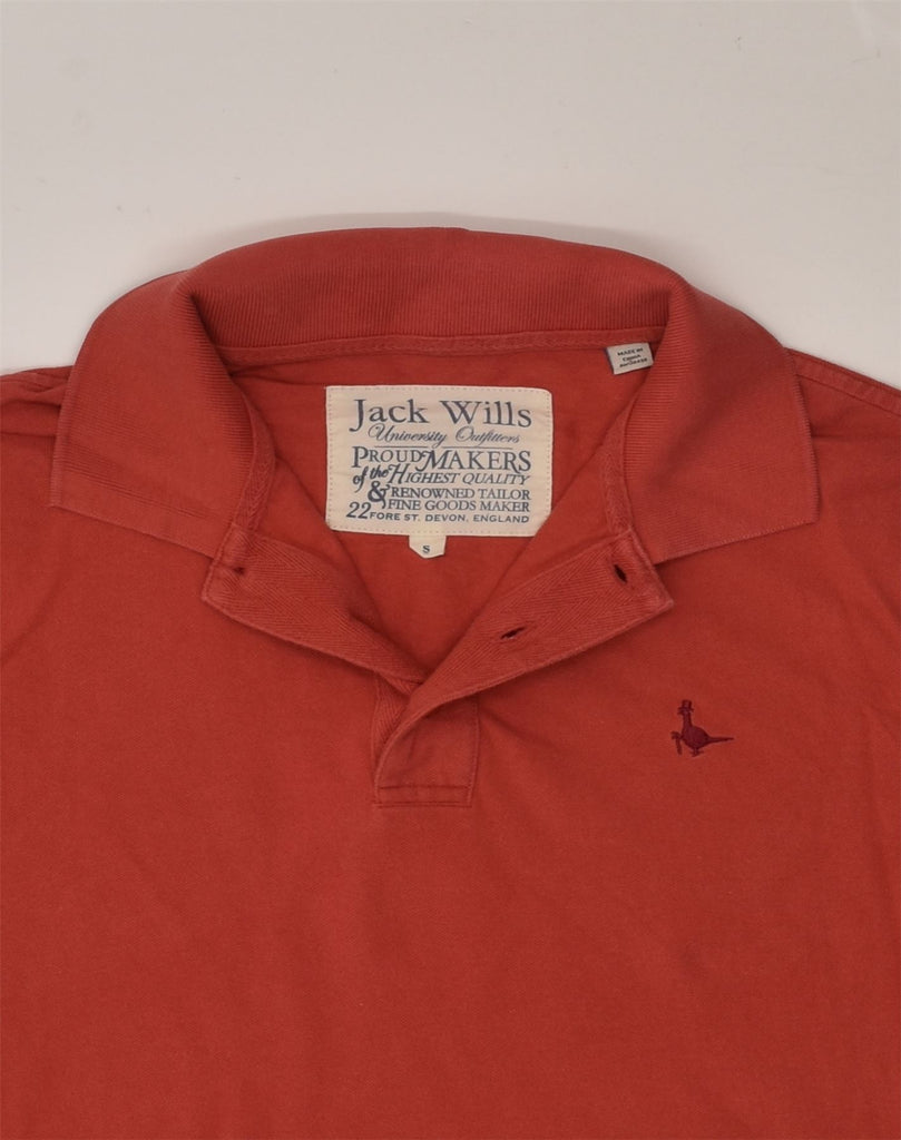 JACK WILLS Mens Polo Shirt Small Red Cotton | Vintage Jack Wills | Thrift | Second-Hand Jack Wills | Used Clothing | Messina Hembry 