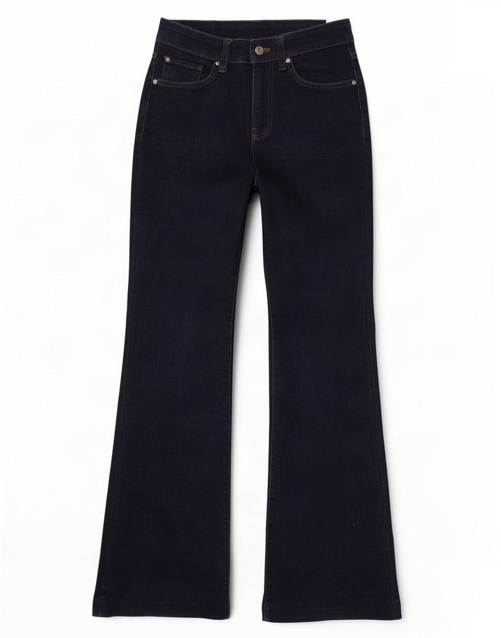 Massimo Dutti Womens Flared Jeans US 4 W26 L33 Blue Cotton