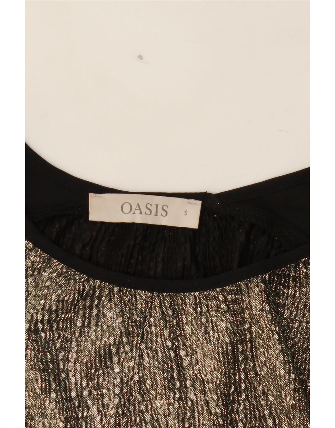 OASIS Womens Blouse Top UK 10 Small Grey Colourblock Polyester Vintage Oasis and Second-Hand Oasis from Messina Hembry 