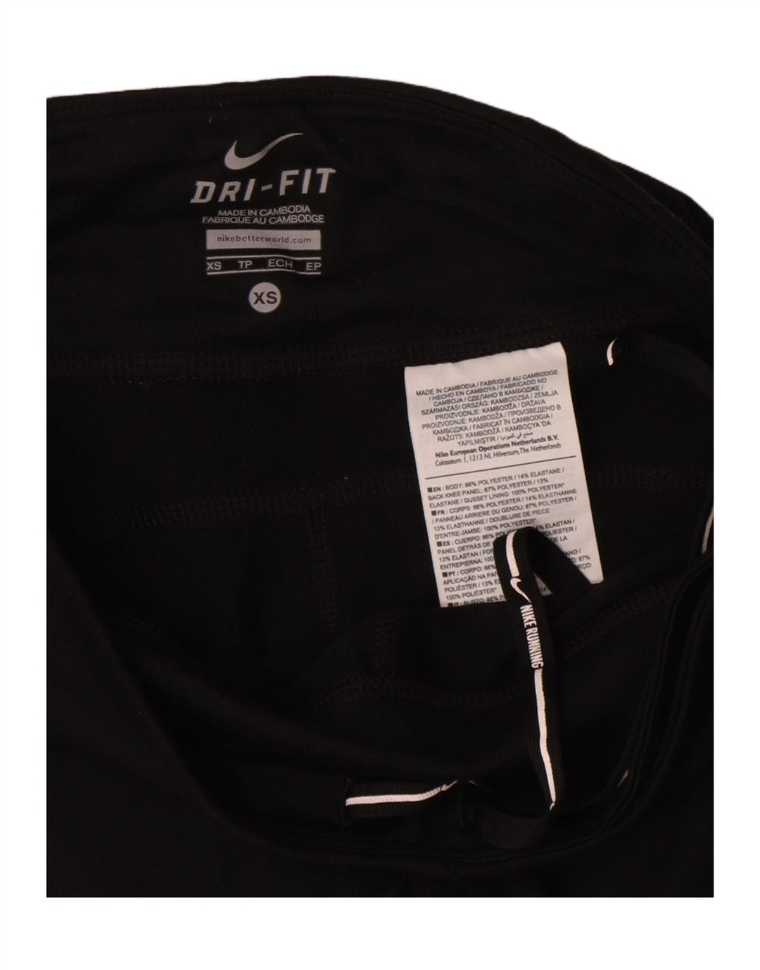 Nike Womens Dri Fit Leggings UK 6 XS Black Polyester