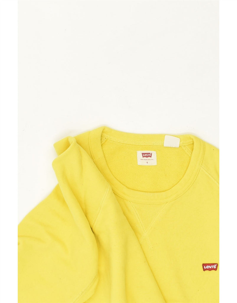 LEVI'S Mens Sweatshirt Jumper Small Yellow Cotton | Vintage Levi's | Thrift | Second-Hand Levi's | Used Clothing | Messina Hembry 