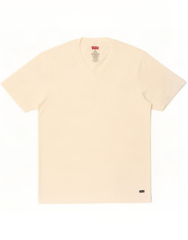 Levi's Mens T-Shirt Top Medium White Cotton