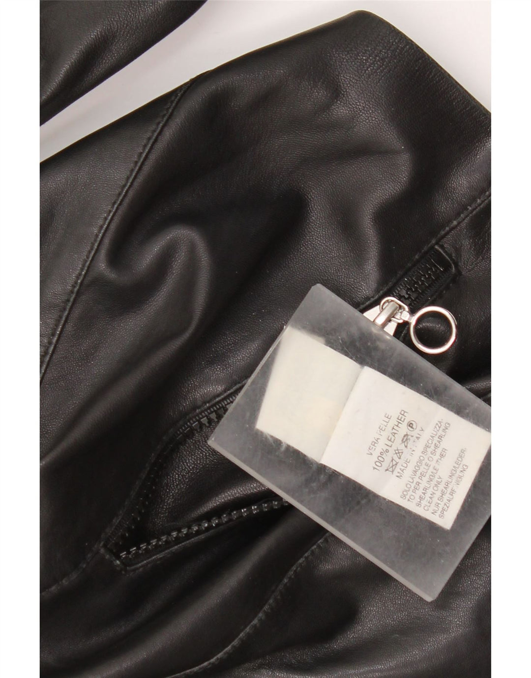 Vintage Womens Leather Jacket UK 14 Medium Black Leather