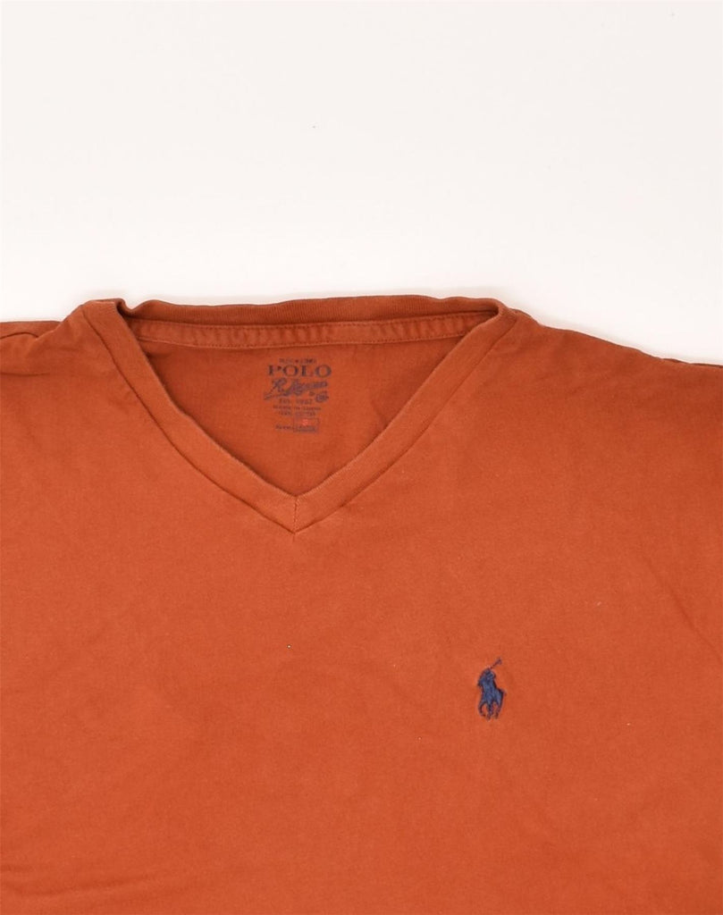 POLO RALPH LAUREN Mens T-Shirt Top Small Brown Cotton | Vintage Polo Ralph Lauren | Thrift | Second-Hand Polo Ralph Lauren | Used Clothing | Messina Hembry 