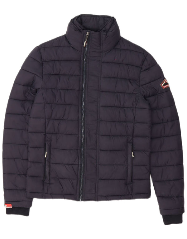Superdry Mens Padded Jacket UK 36 Small Navy Blue Polyester